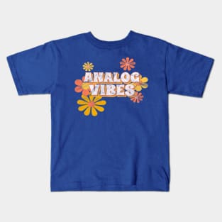 Analog Vibes Retro Hippie Kids T-Shirt